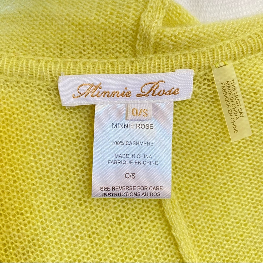 MINNIE ROSE GREEN CASHMERE HOODIE FRINGE SHAWL PONCHO CAPE - Picture 7 of 8